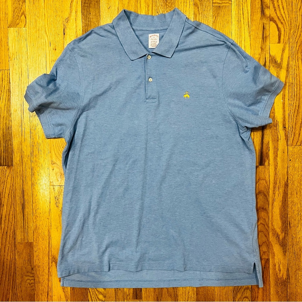 Brooks Brothers Original Fit Carolina Blue XXL Polo Shirt Supima Cotton New!